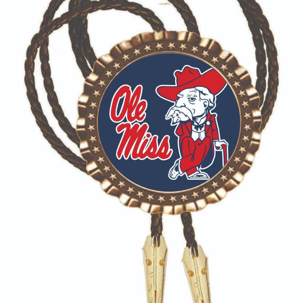Old Miss Bolo Tie All Metal Necktie Photo Art Hand Made New All Brass Material,